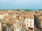 Arles, France - March 30: Panoramic view at the old city of Arles, Provence in France on March 30, 2014.; 