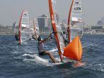 TEL-AVIV, ISRAEL-APRIL 4: Participants compete in the  Israel Youth Championship of Yacht &amp; Windsurfing 2012 on April 2-4, 2012 in Tel-Aviv, Israel