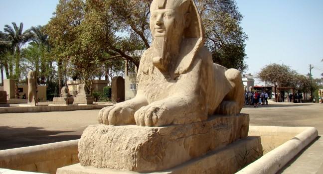 The Alabaster Sphinx, Memphis, Egypt.