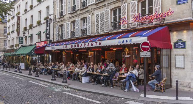 Latin quarter of Paris with it's many cafes, students and tourists.