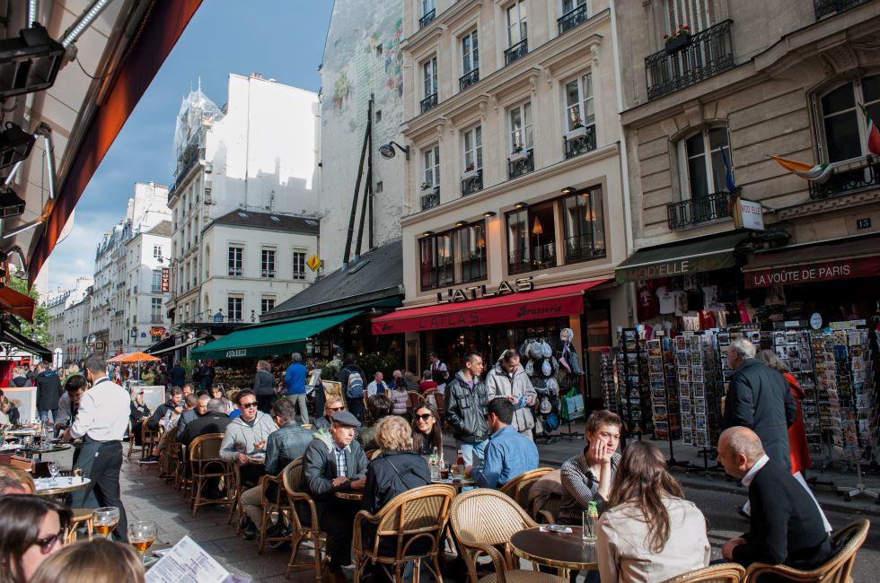Cafe, Carrefour de Buci, St-Germain-des-Pres, Paris, France