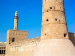 Al Fahidi Fort (1787), home to the Dubai Museum and city's oldest building. Dubai, Uae.