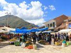 Pisac, Peru -  April, 20 2014 : The famous Sunday market in Pisac, Peru where tourist will find all kinds of handicrafts,antiques,Alpaca wool clothing and local food.
