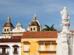 Cartagena - the colonial city in Colombia is a beautifllly set city, packed with historical monuments and architectural treasures. The picture present view on the colonial old town in Cartagena; 