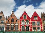 Colorful buildings in Bruges, Belgium 