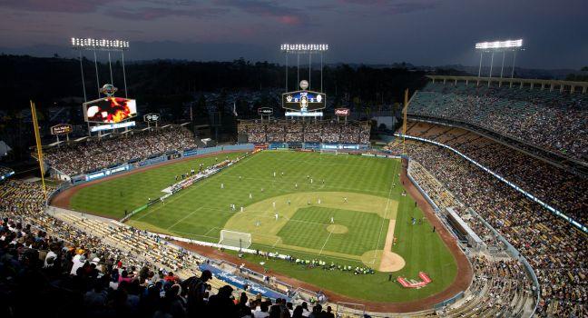 LOS ANGELES - AUGUST 3: A general view of Dodger Stadium during the 2013 Guinness International Champions Cup on Aug 3, 2013 at Dodger Stadium.