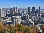The view of the city of Montreal from the Kondiaronk Belvedere Mount Royal. It is the largest city in the province of Quebec and the second city in Canada.