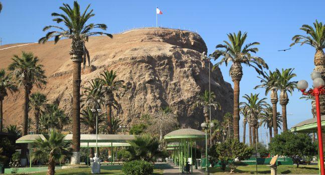 Arica, Chile Arica is a commune and a port city. It is Chile's northernmost city, being located only 18 km south of the border with Peru. The Morro de Arica is a steep hill located in the city.; 