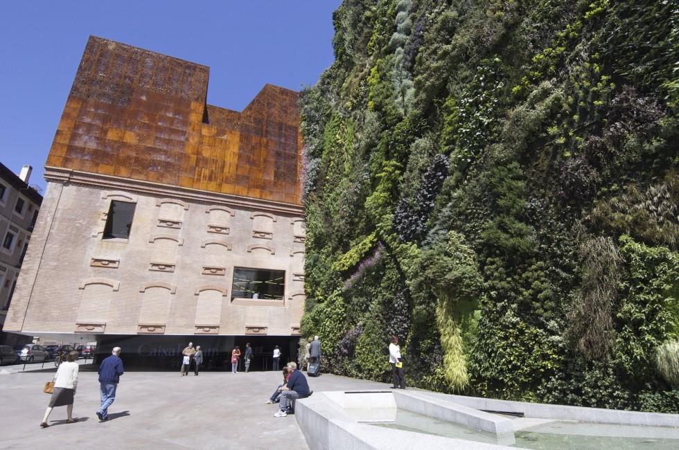 MADRID, SPAIN - JUNE 7: Caixa Forum on June 7, 2008 in Madrid: entrance to the Caixa Forum building. The facade is the work of plant botanist Patrick Blanc.; Shutterstock ID 96685540; Project/Title: Photo Database top 200