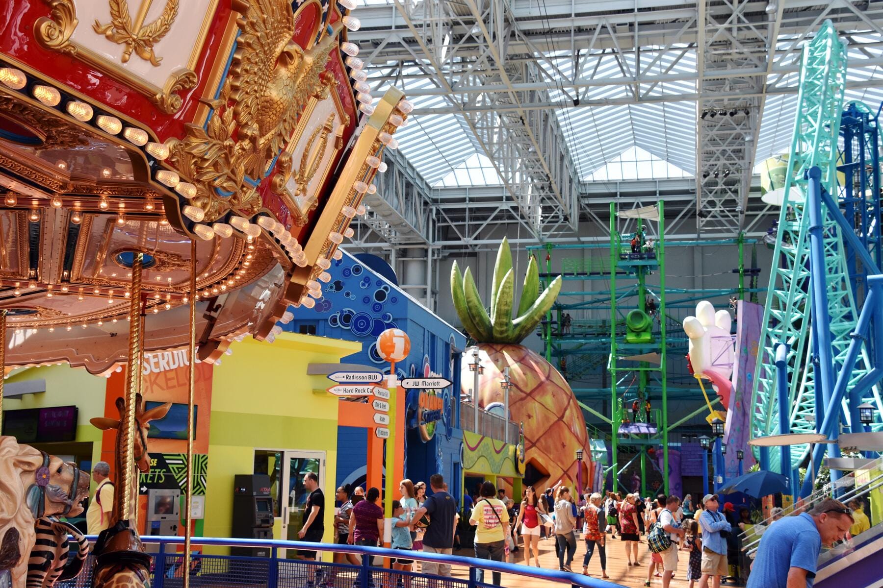 The Nickelodeon Universe in the American Dream Mall is the Largest Indoor  Theme Park in America
