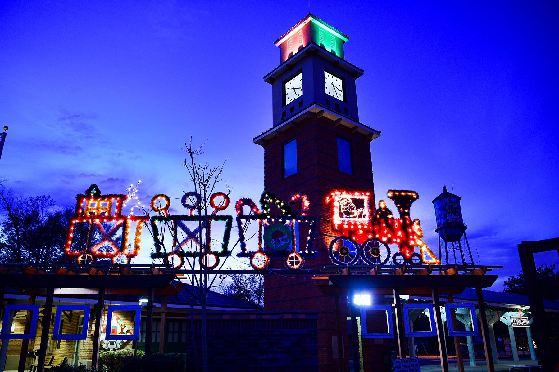 18_ChristmasLightsEveryState__Louisiana_18 Lights at the trailhead in Covington photo LouisianaNorthshore